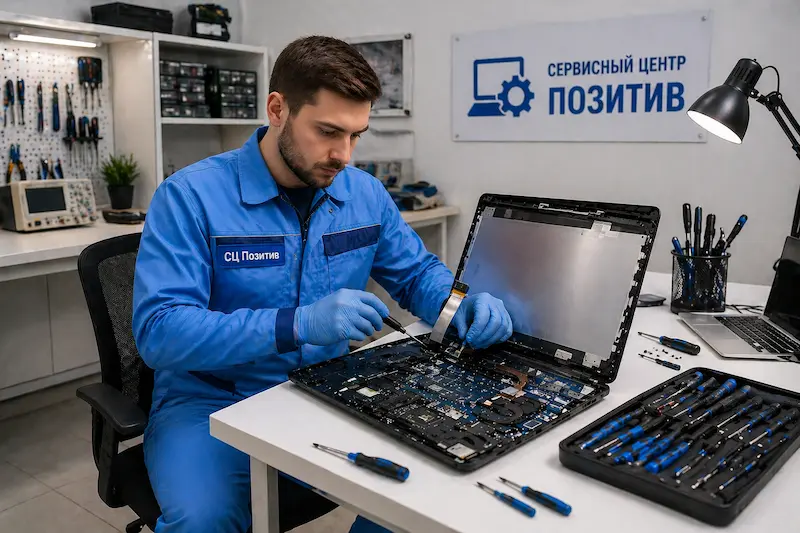 Замена шлейфа матрицы ноутбука в Ступино