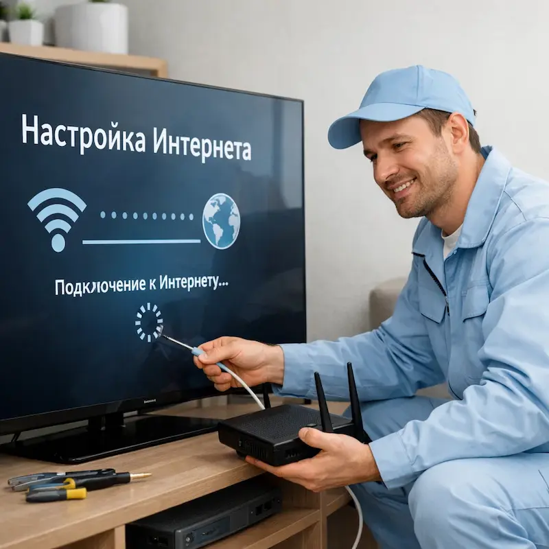 Настройка интернета на ТВ в Ступино