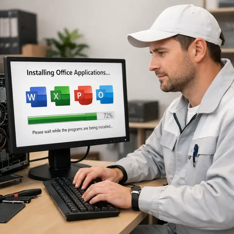 установка офисных программ на компьютер в Ступино