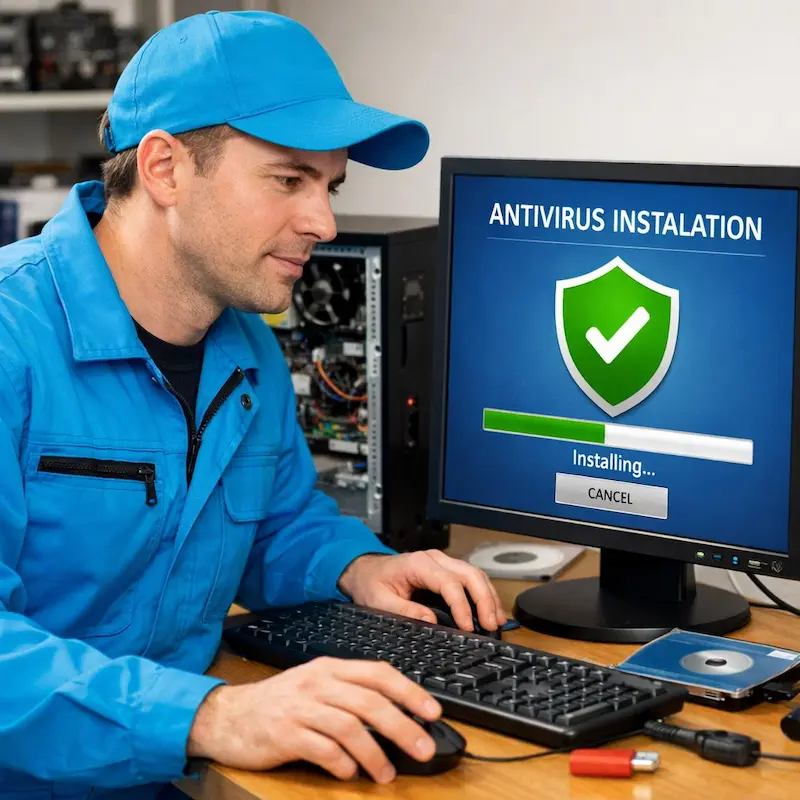 Установка антивируса на ноутбук в Ступино
